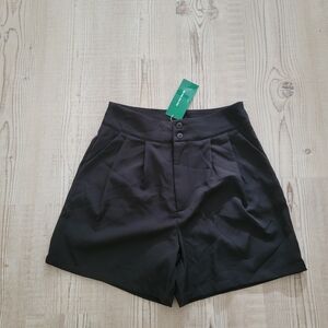 SHEIN High Waist Tailored Black Women's Shorts Medium Capsule Minimalist Classic